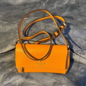 Kate Spade Leila Mini Crossbody Textured Orange